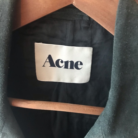 Acne Grey Suede Mape Motorcycle Jacket 36 - Picture 3 of 6